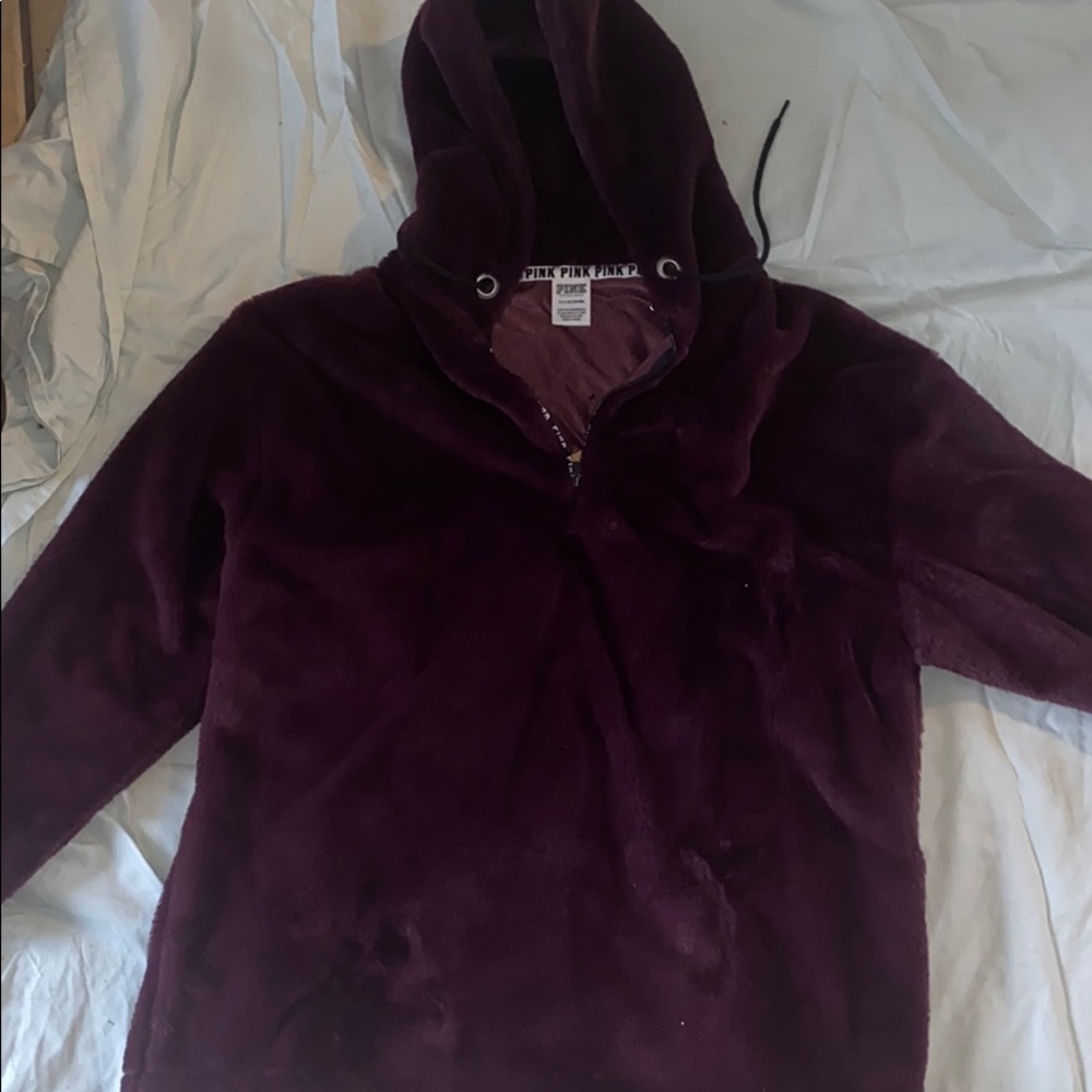 Brand new faux fur Victoria secret hoodie